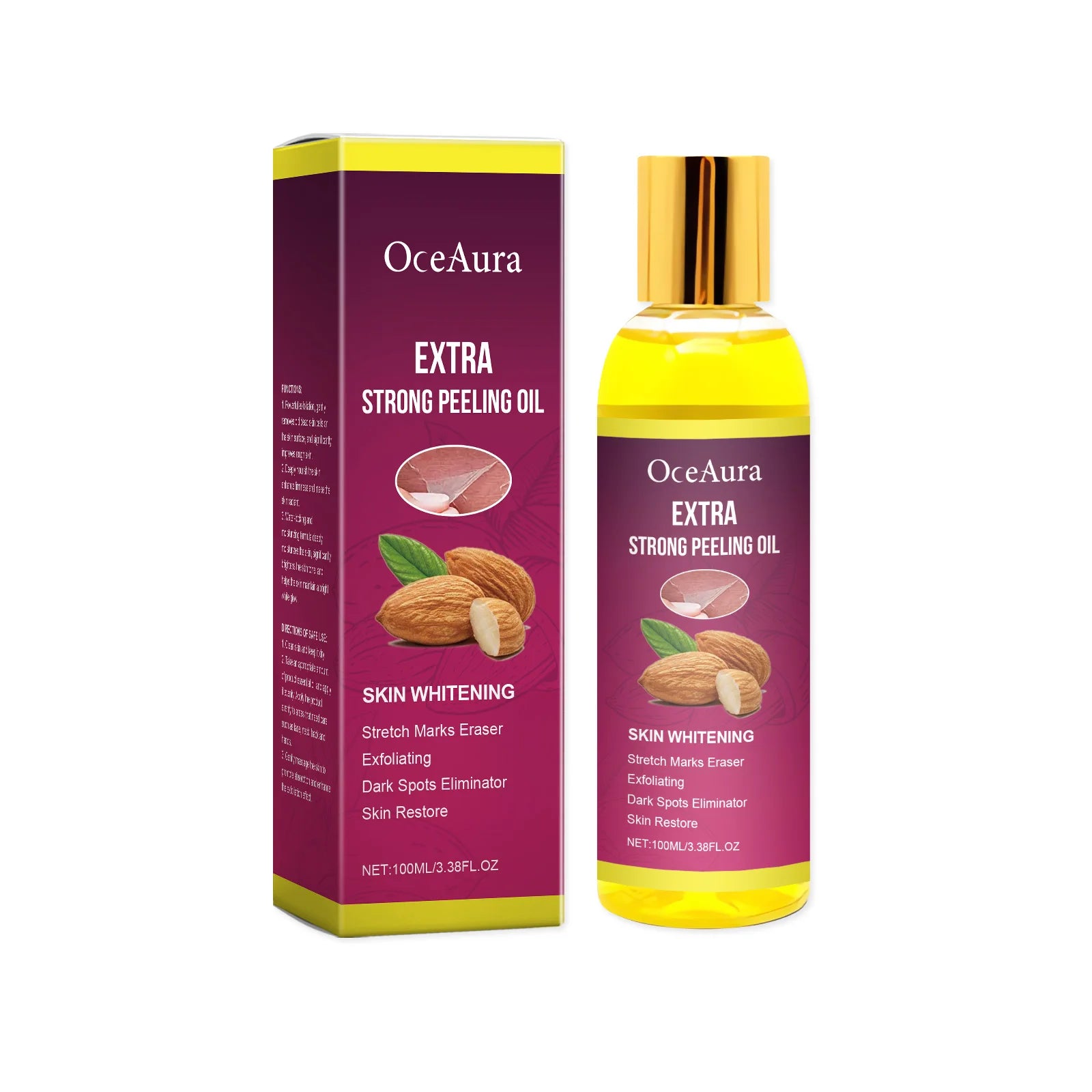 Oceaura Body Exfoliating Oil Gentle Cleaning Dead Skin Moisturizing Enhance Skin Luster Remove Dark Spots Body Peeling Oil
