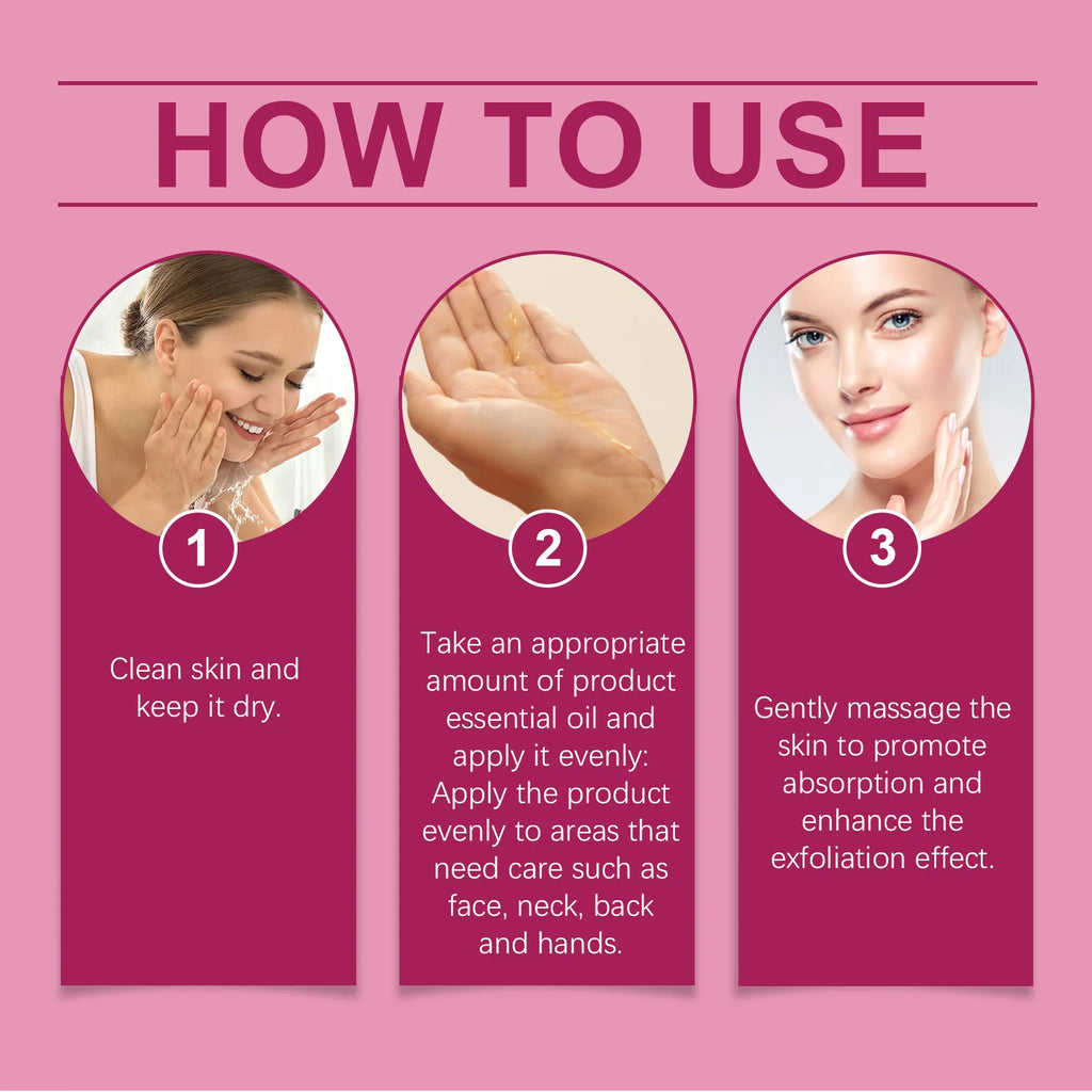 Oceaura Body Exfoliating Oil Gentle Cleaning Dead Skin Moisturizing Enhance Skin Luster Remove Dark Spots Body Peeling Oil