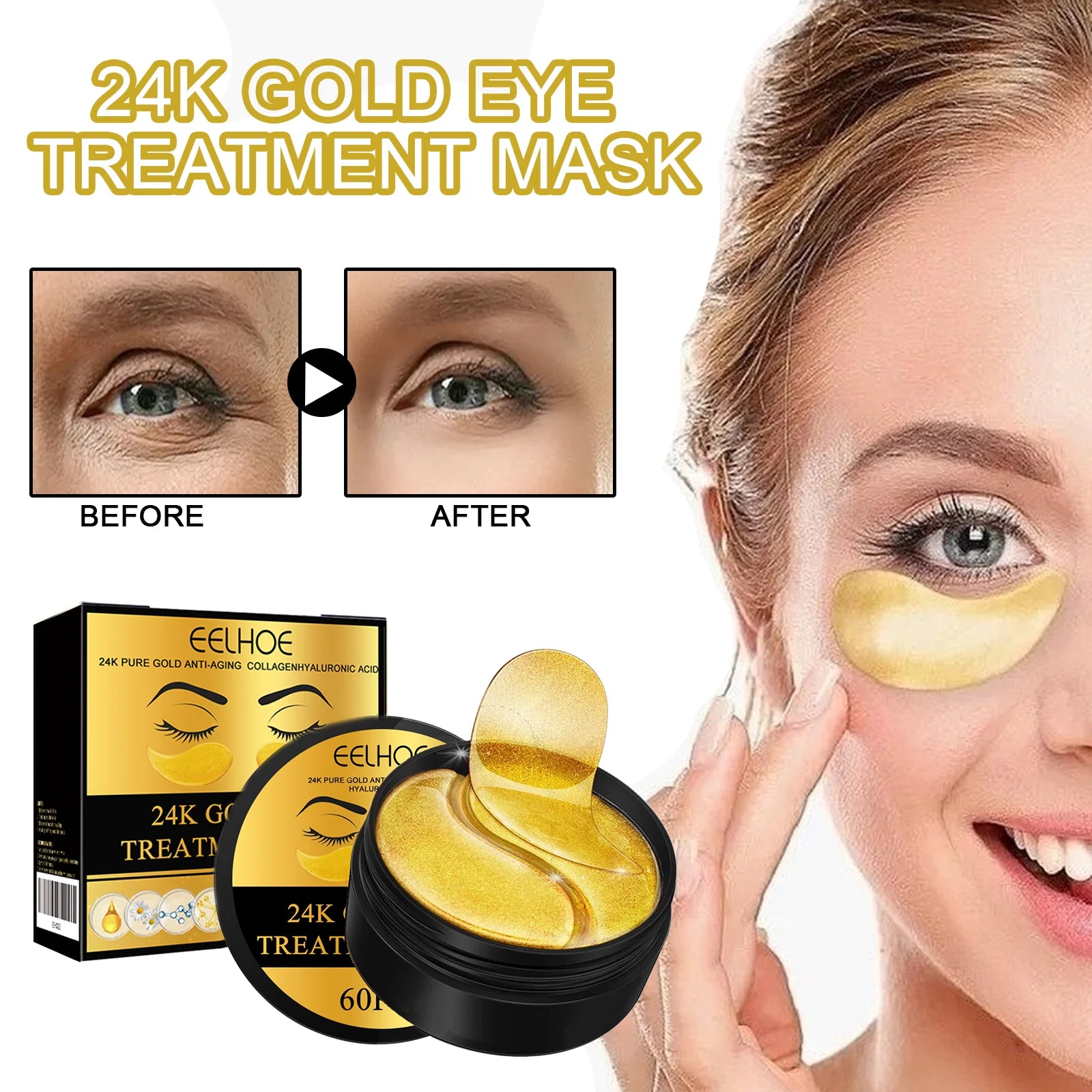 EELHOE 24K Mask – Take Care of Your Eyes with a Touch of Gold!