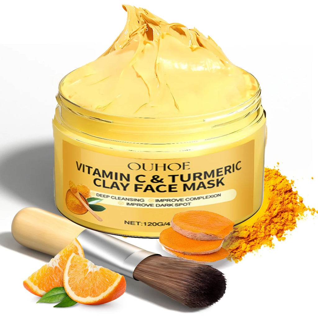 🌿 Exfoliating Face Mask with Vitamin C and Turmeric – Deep Cleansing and Radiant Skin