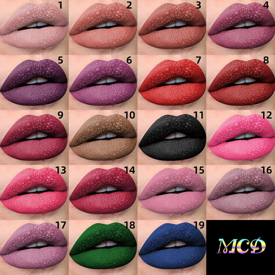 💋 19 Matte Liquid Lipstick Colors – Waterproof, long-lasting and velvety finish!