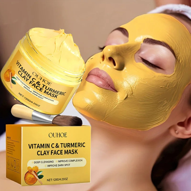 🌿 Exfoliating Face Mask with Vitamin C and Turmeric – Deep Cleansing and Radiant Skin
